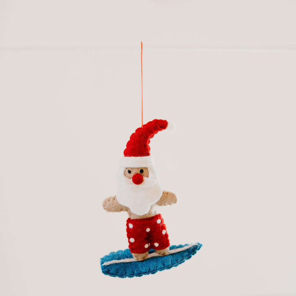 Pashom | Hanging Decoration - Santa Surfing