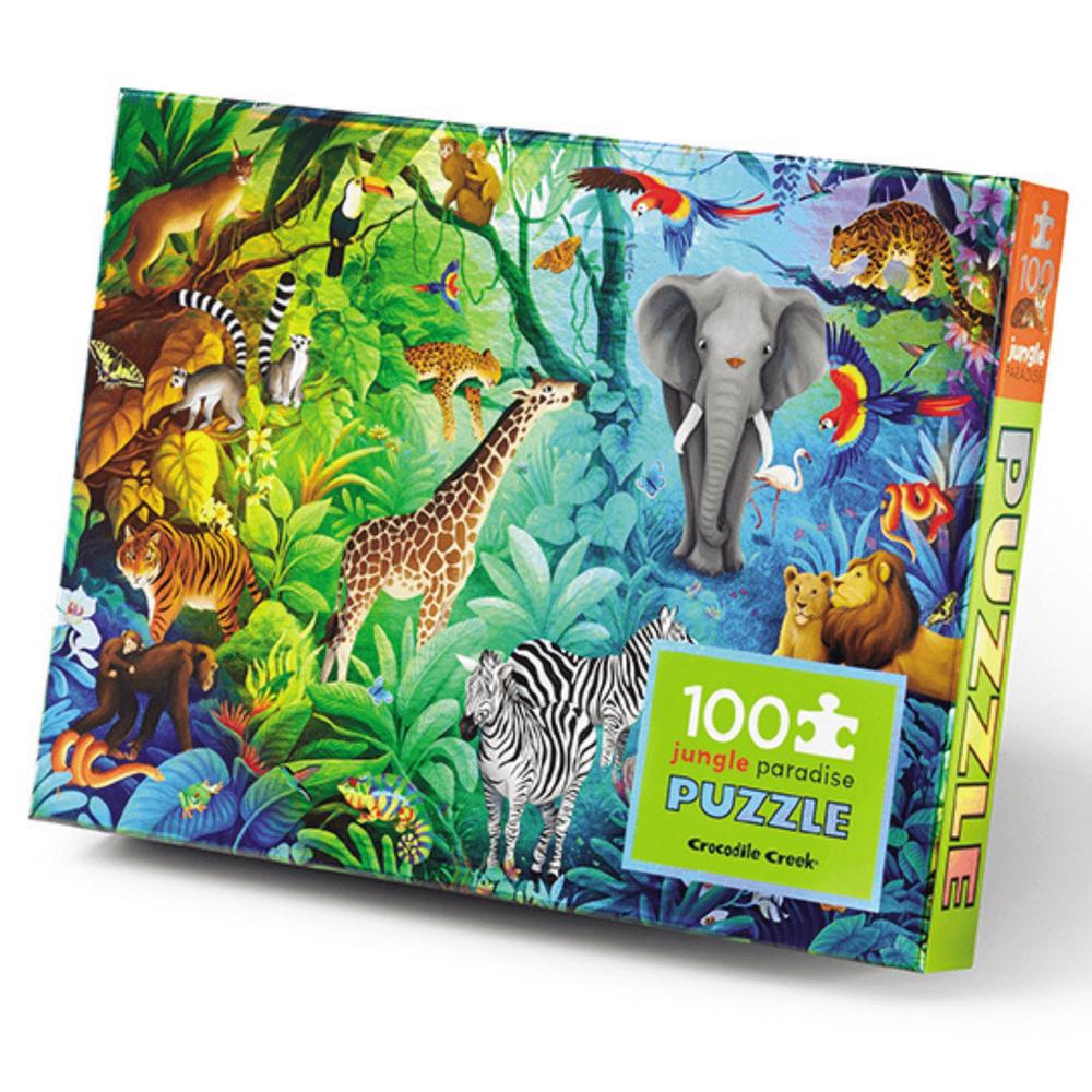Crocodile Creek | 100pc Holographic Puzzle - Jungle Paradise