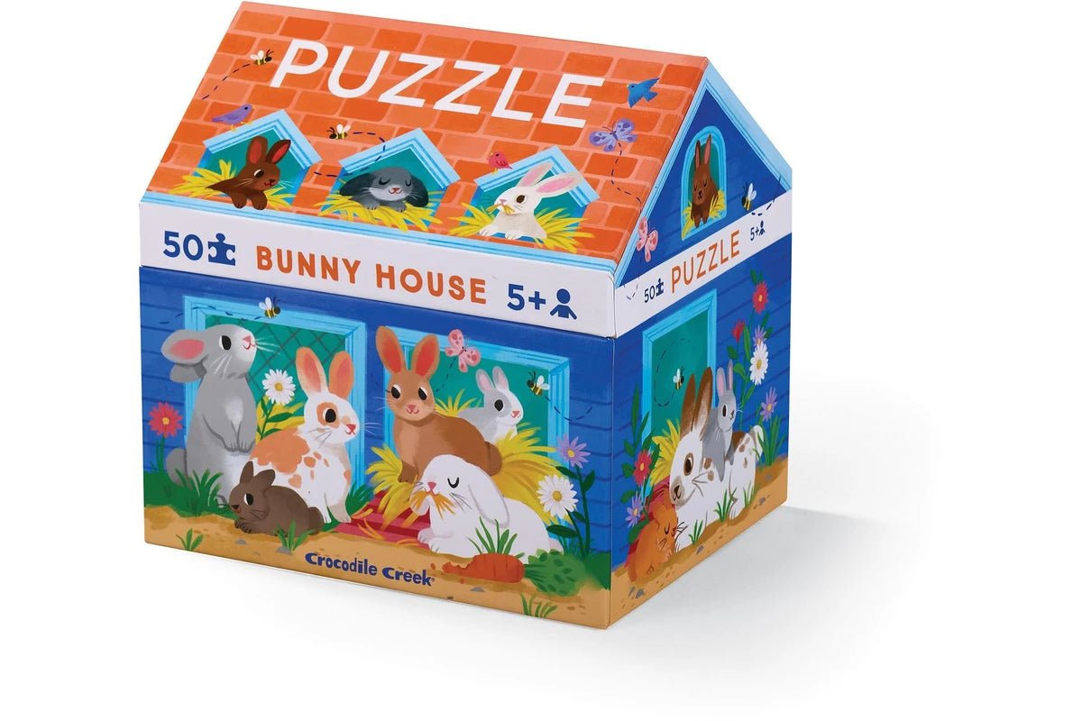 Crocodile Creek | 50pc House Puzzle - Bunny House