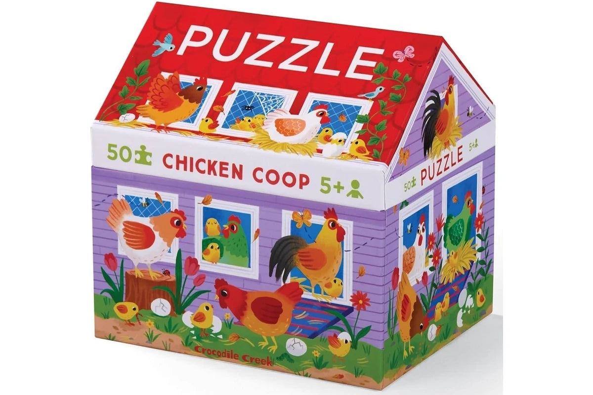 Crocodile Creek | 50pc House Puzzle - Chicken Coop