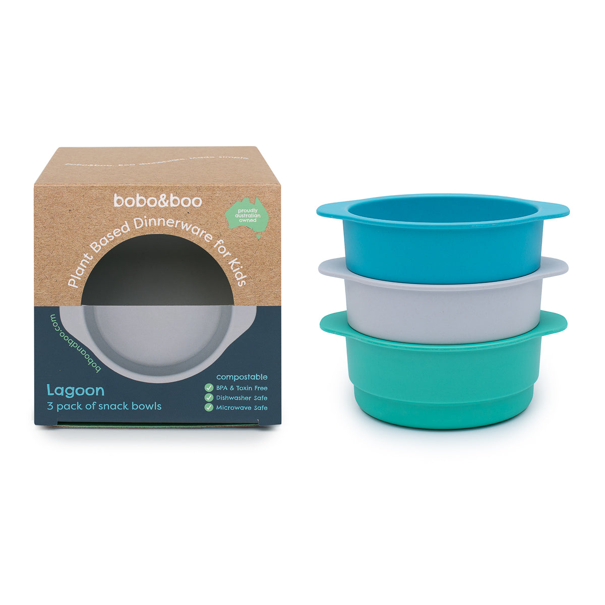 bobo & boo | Plant Based Snack Bowl Set - Lagoon
