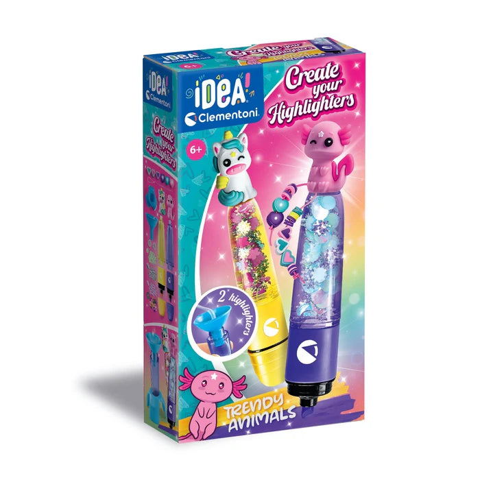 Clementoni Idea | DIY Highlighter Lab - Trendy Animals