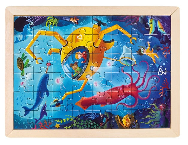 Hape | Double Sided 48pc Colouring Puzzle - Ocean Rescue