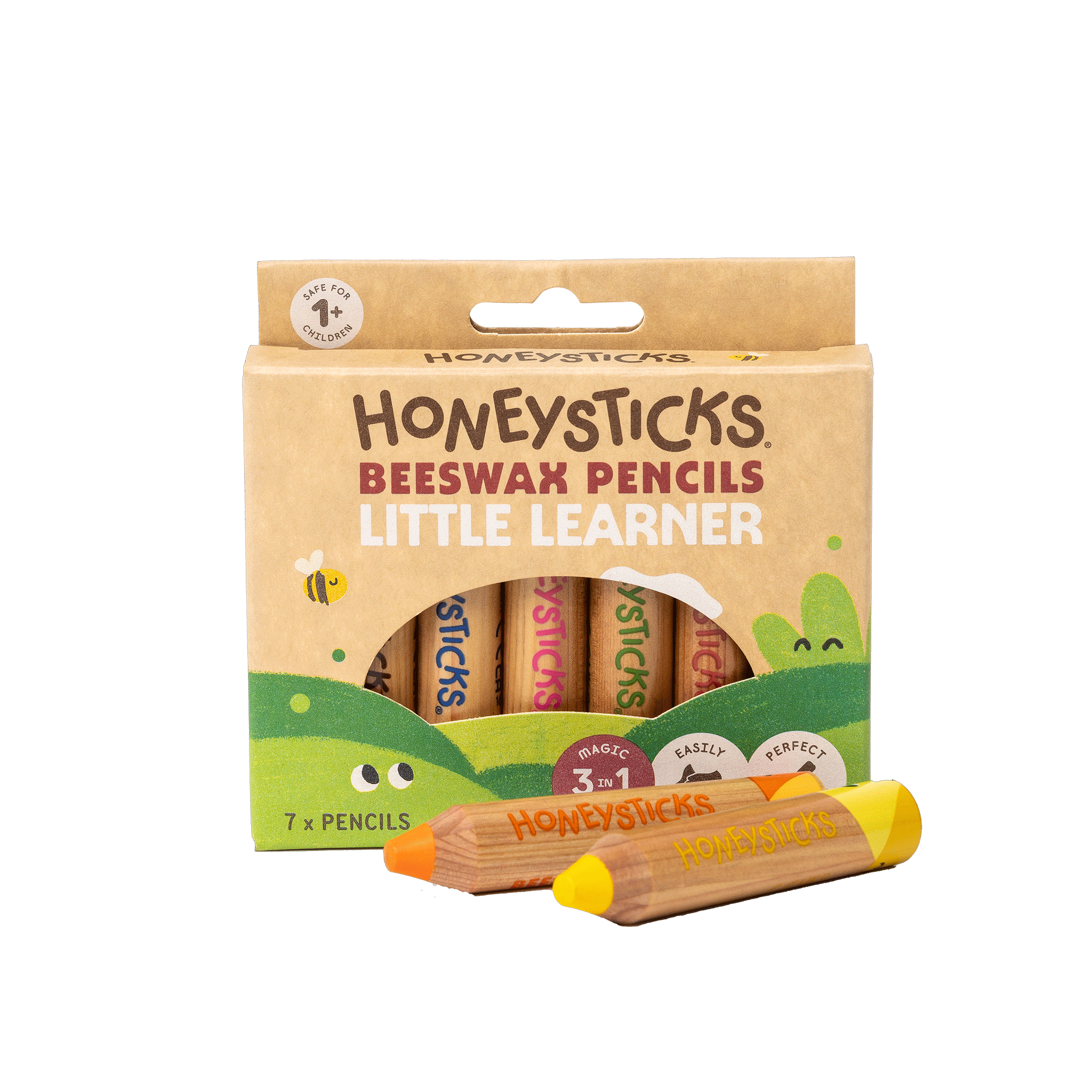 Honeysticks | Magic 3-in-1 Beeswax Pencils Little Learners - 7pk