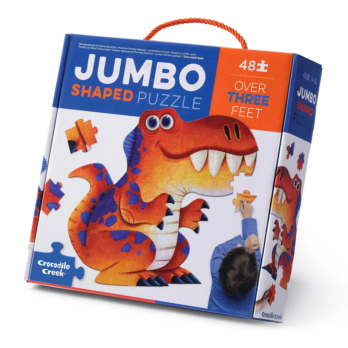 Crocodile Creek | 48pc Jumbo Shaped Puzzle - Dinosaur