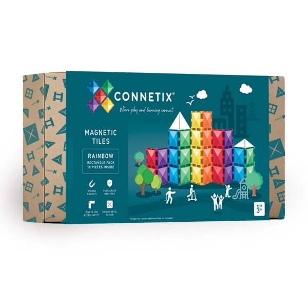 CONNETIX | Rainbow Rectangle Pack - 18 pc