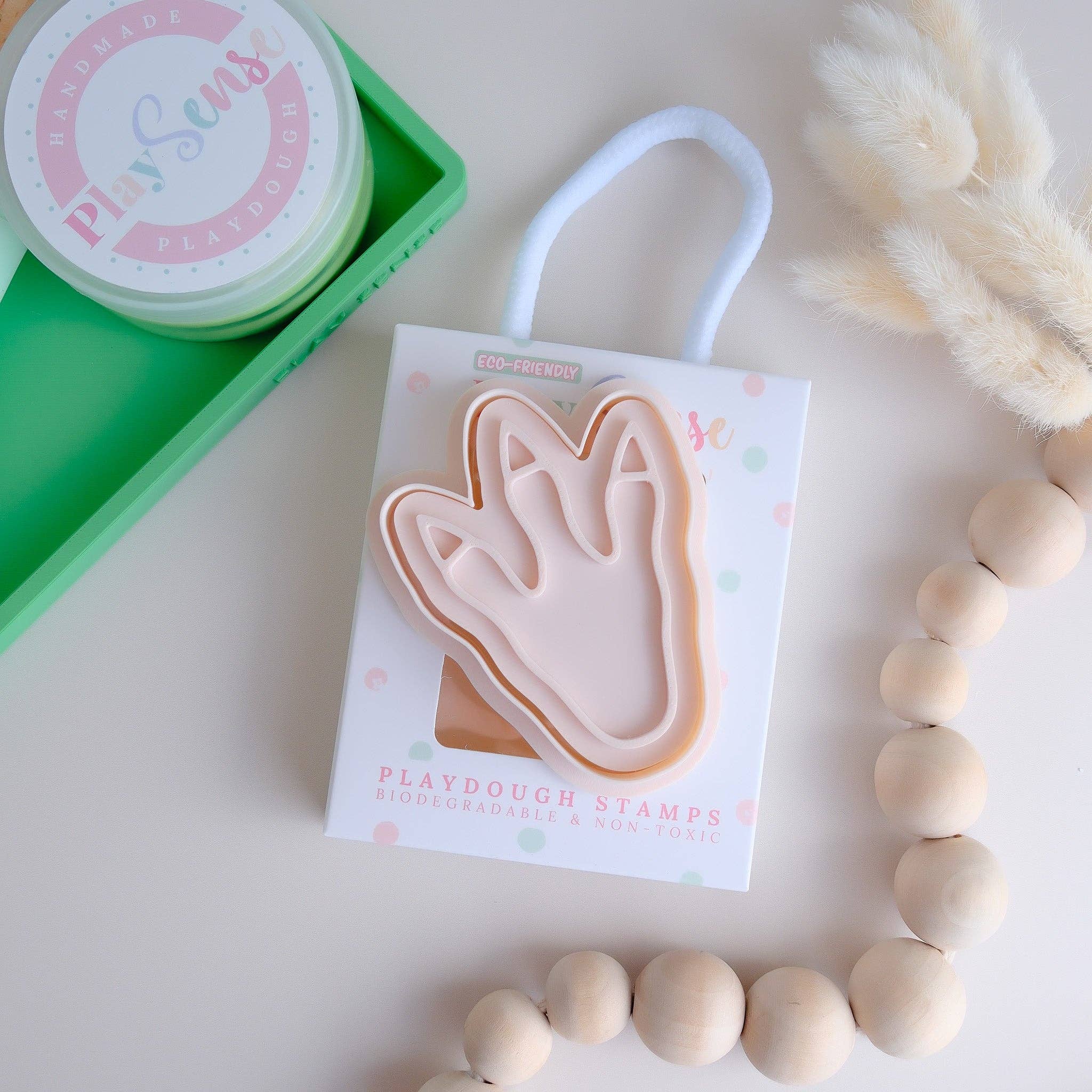 Play Sense | Eco Playdough Stamp - Dino Foot Print