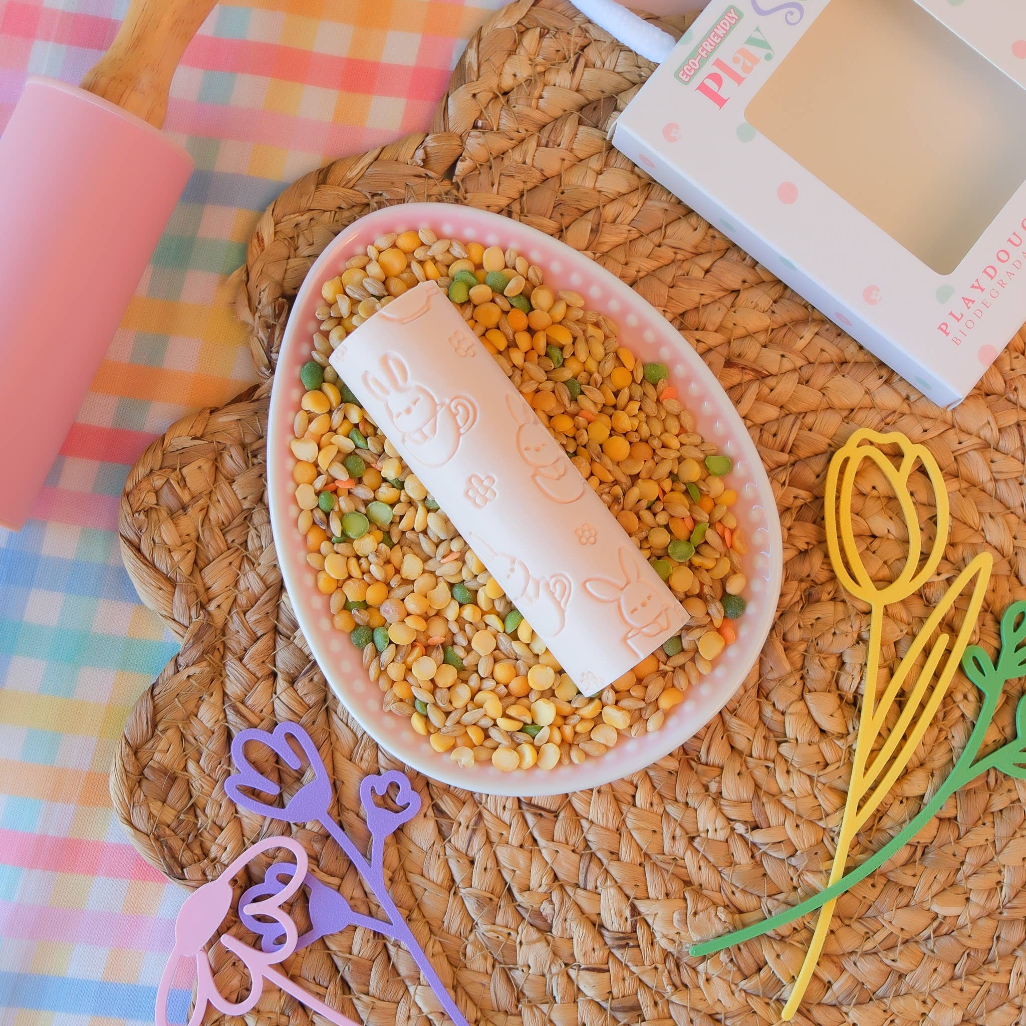 Play Sense | Eco Textured Roller - Easter Bunny Cups