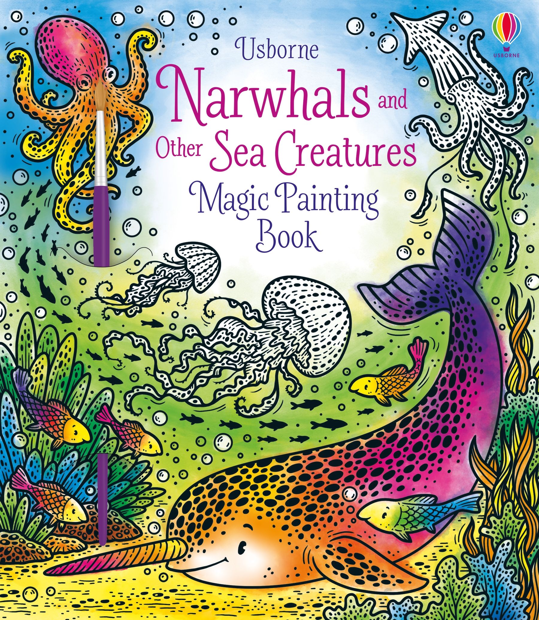 Usborne Books | Magic Painting Book - Narwhals & Other Sea Creatures