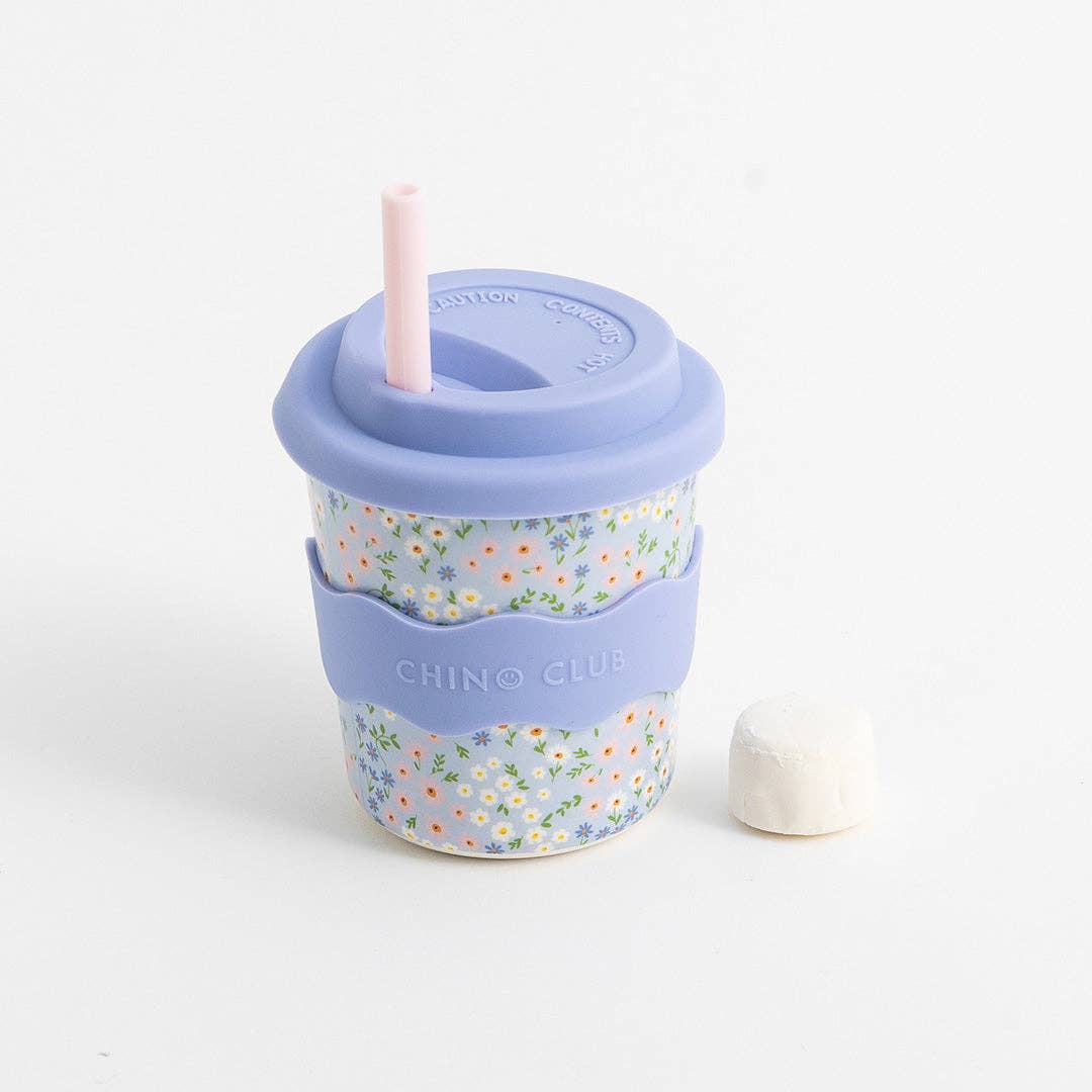 Chino Club | Blue Floral - Kids Keep Cup 8oz