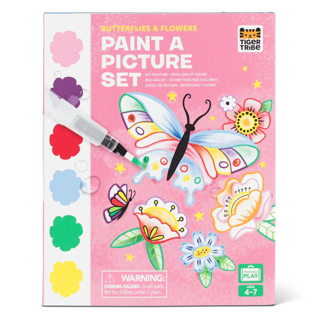 Tiger Tribe | Paint a Picture Set - Butterflies & Flowers