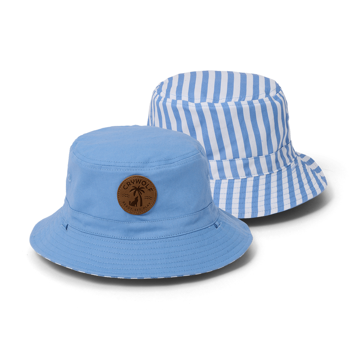 Crywolf | Reversible Bucket Hat - Sky Blue Stripe