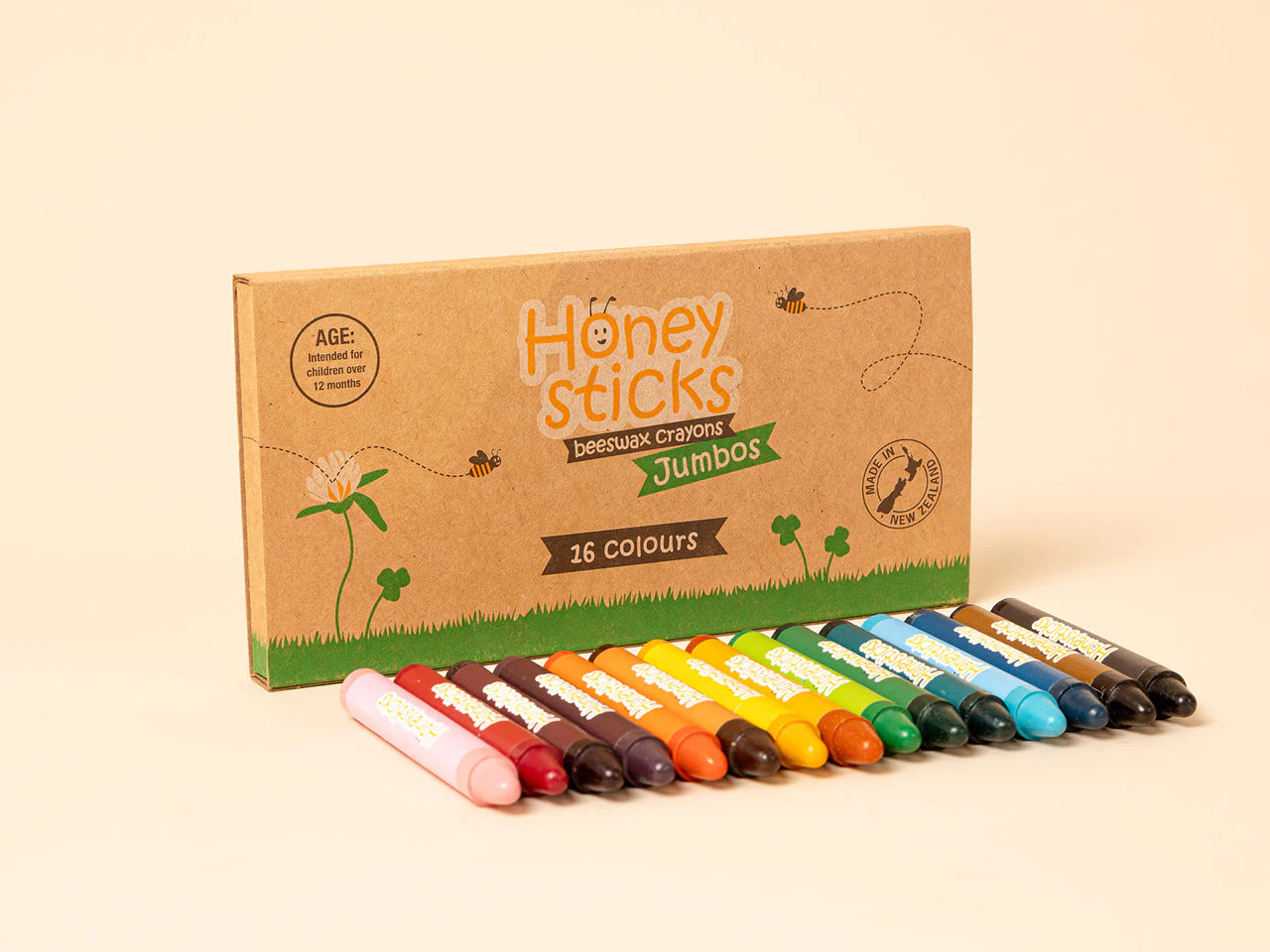 Honeysticks | Beeswax Crayons - Jumbo - 16pk