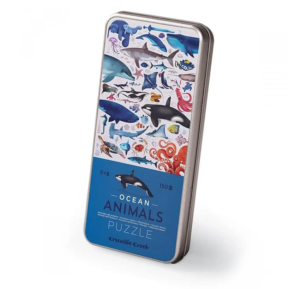 Crocodile Creek | 150pc Mini Tin Puzzle - Ocean Animals