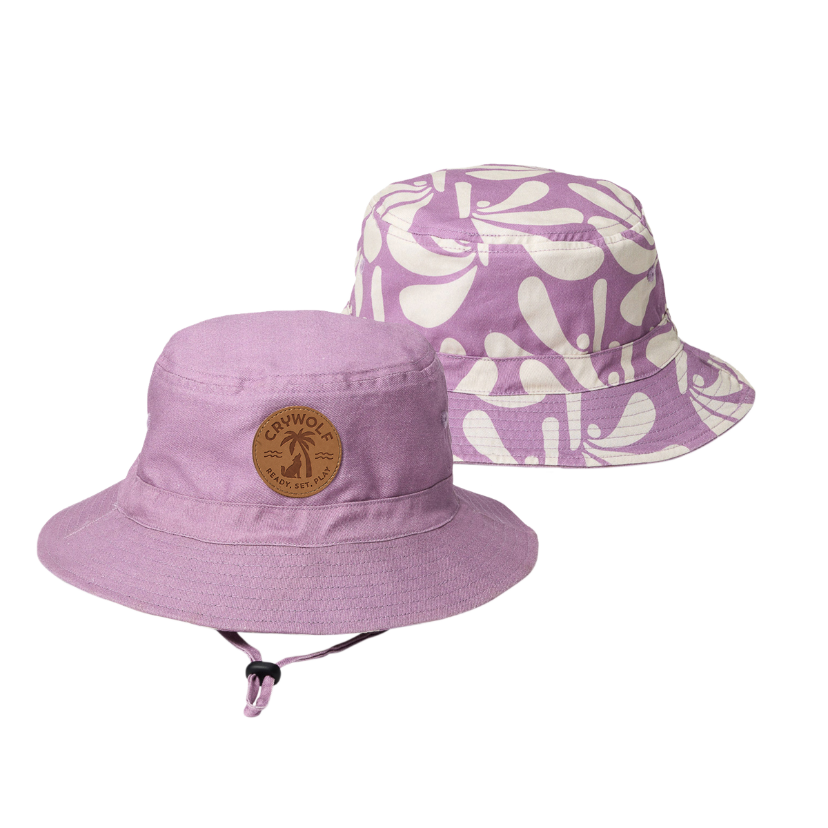 Crywolf | Reversible Bucket Hat - Lilac Palms
