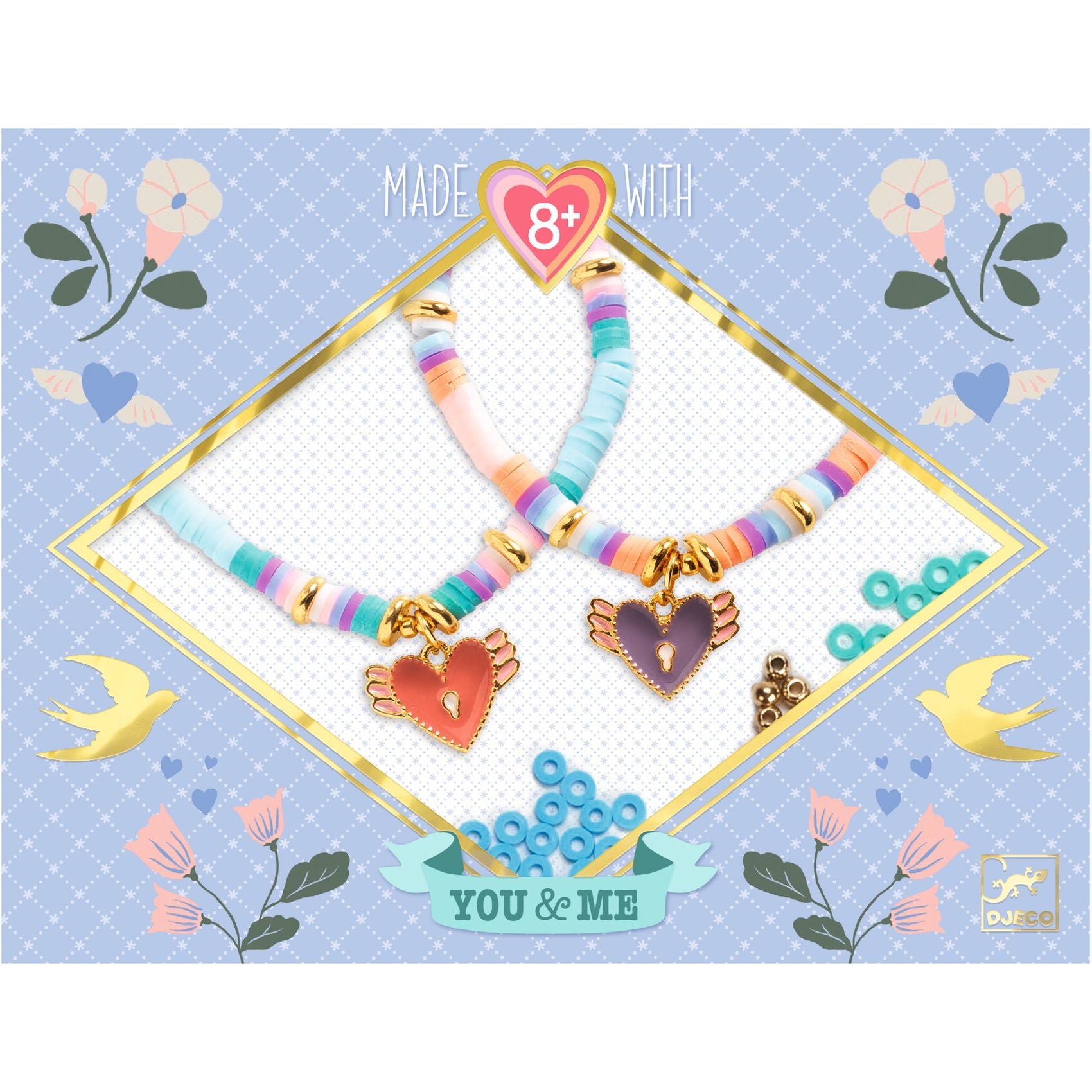 Djeco | You & Me Jewellery Making Set - Hearts with Wings