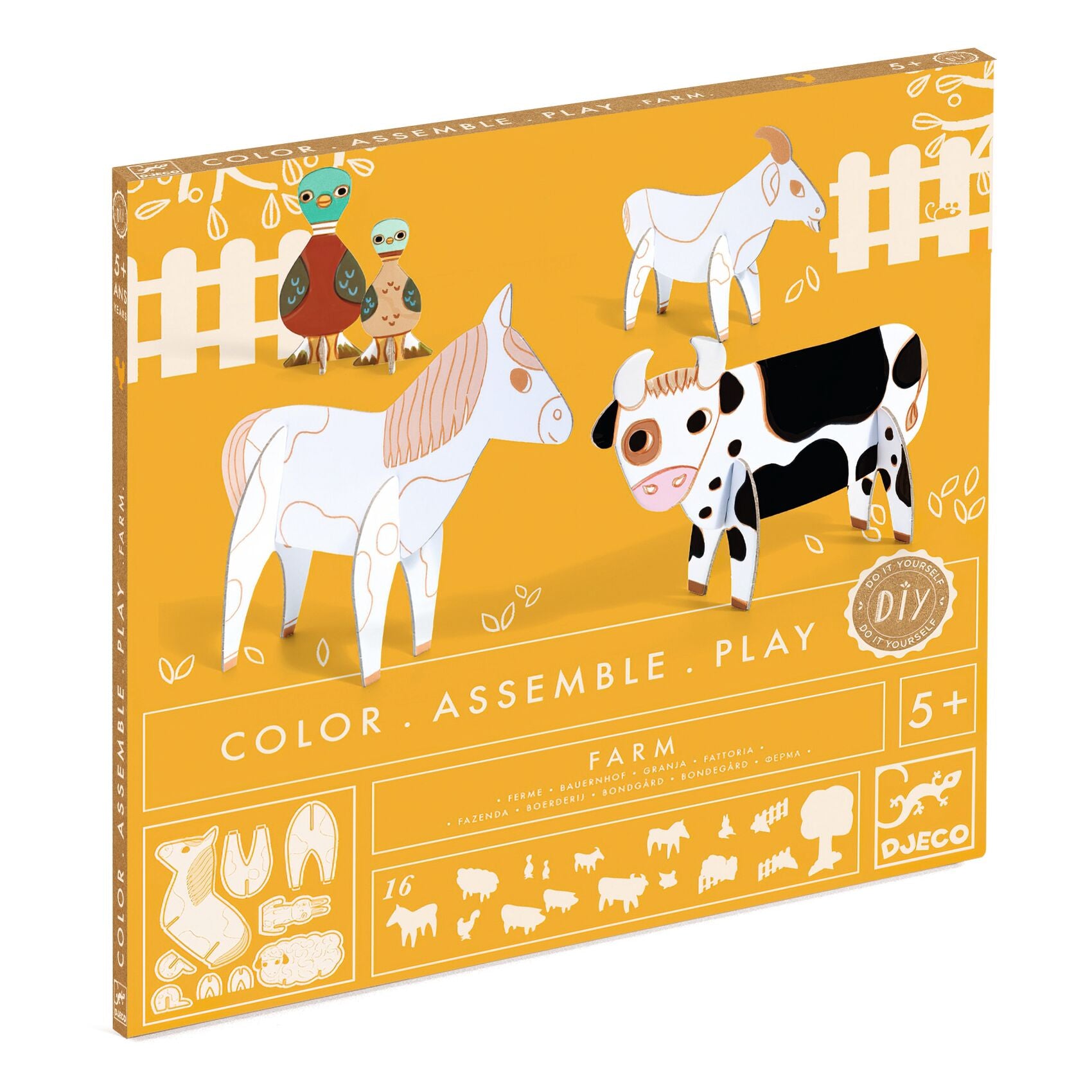 Djeco | Colour, Assemble, Play - Farm