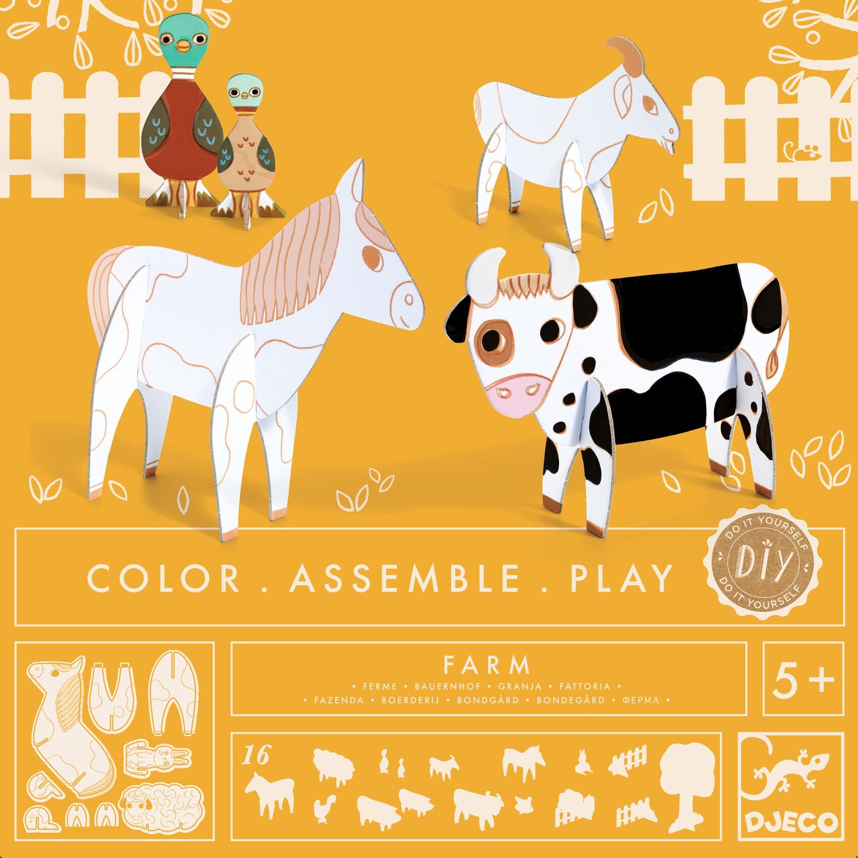 Djeco | Colour, Assemble, Play - Farm