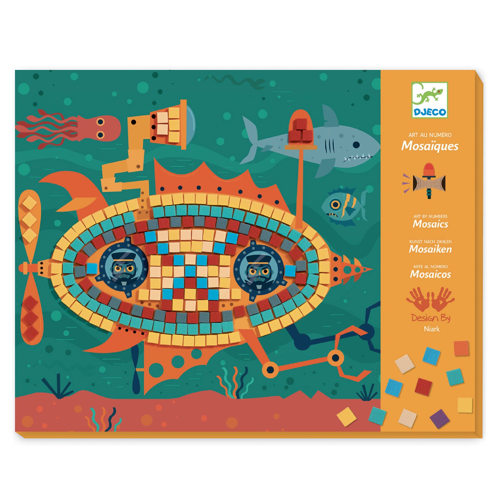 Djeco | Art By Number Mosaic Kit - Ace at the Wheel