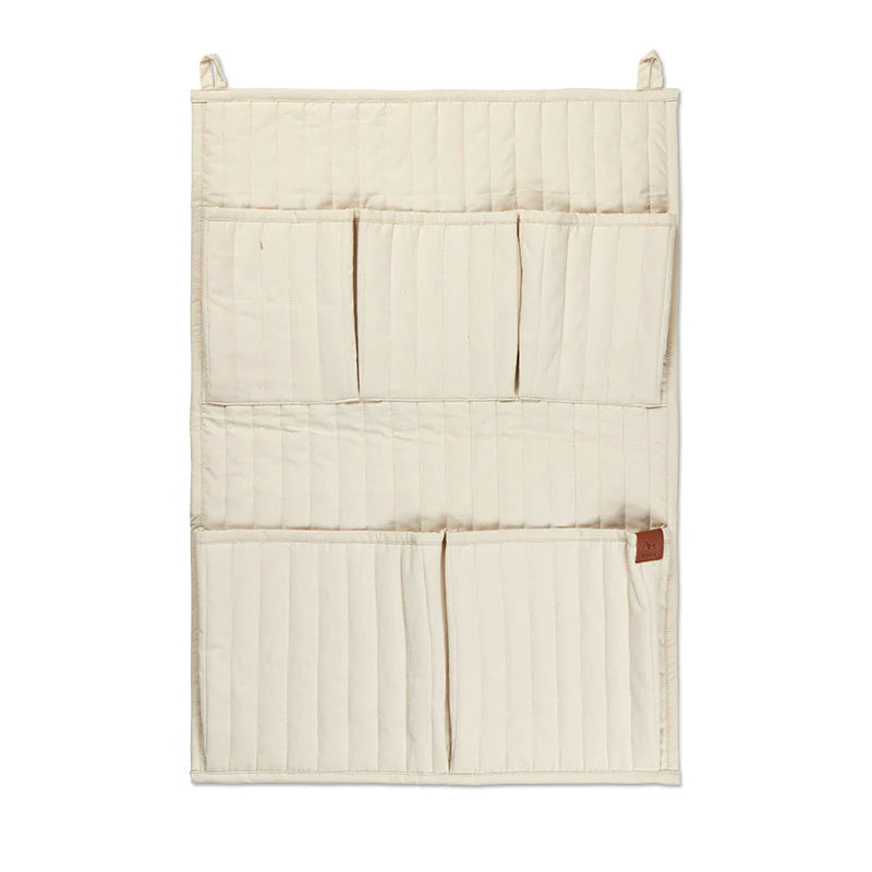 Fabelab | Large Quilted Wall Pocket Storage - Oat Milk