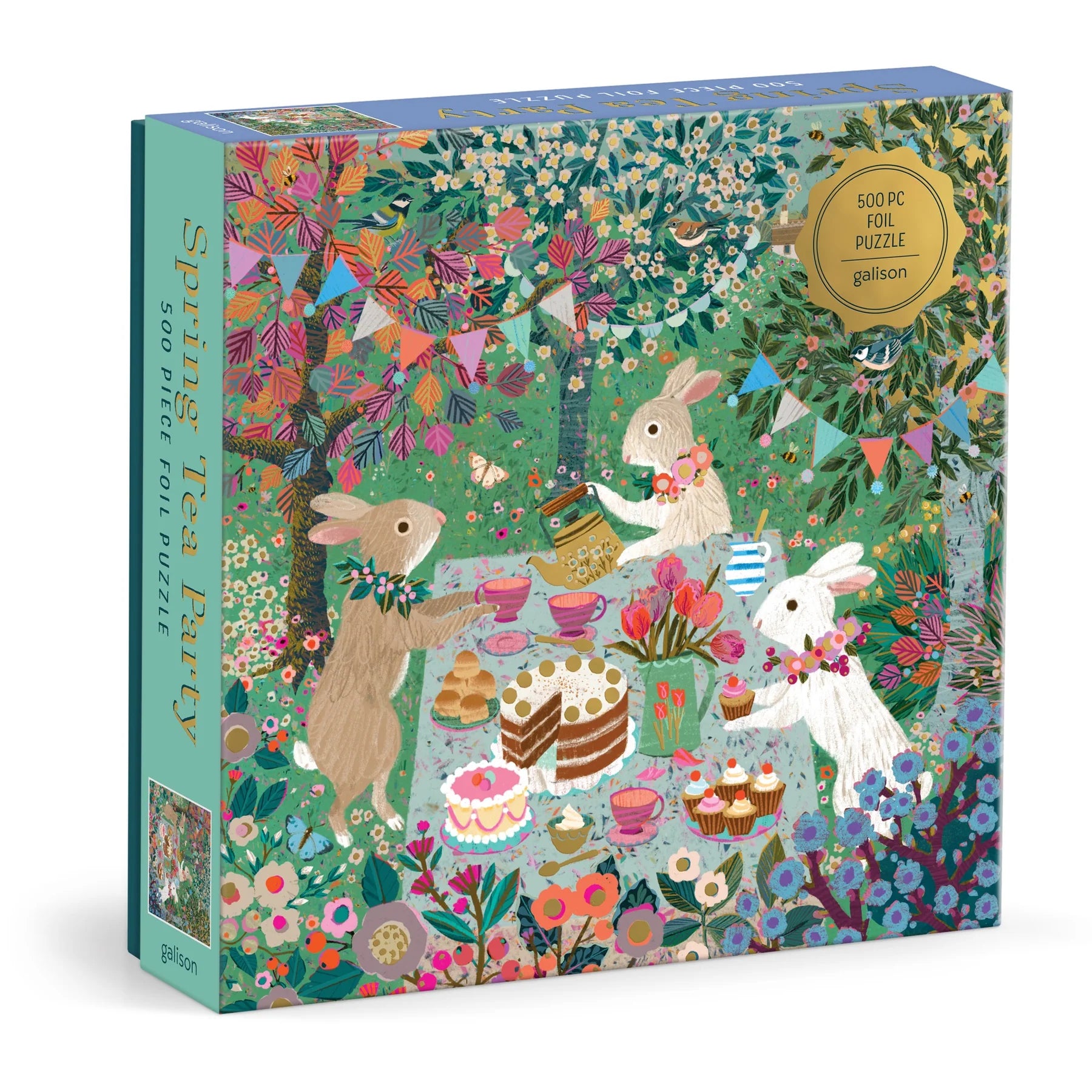 Galison | 500pc Foil Puzzle - Spring Tea Party