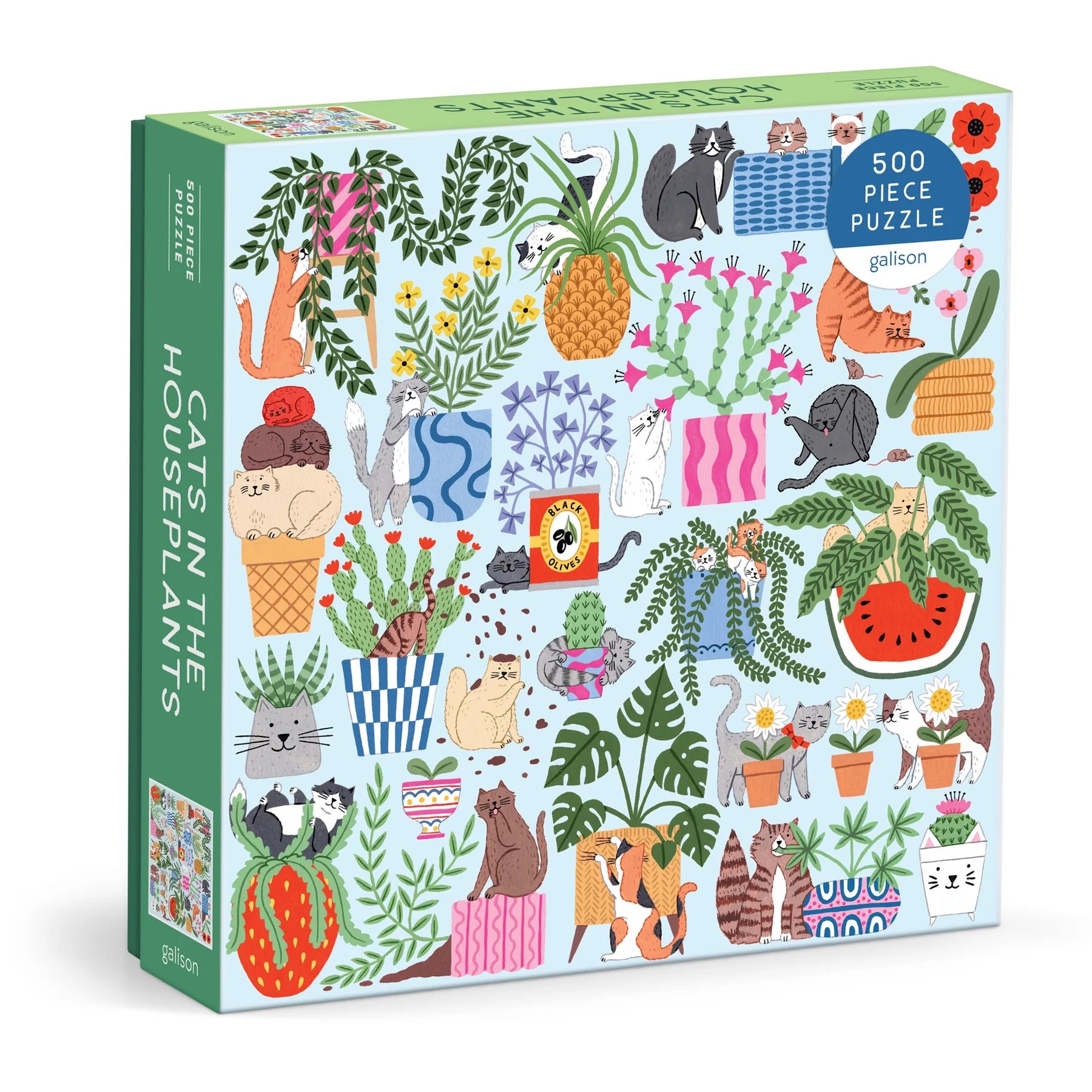 Galison | 500pc Puzzle - Cats in Houseplants