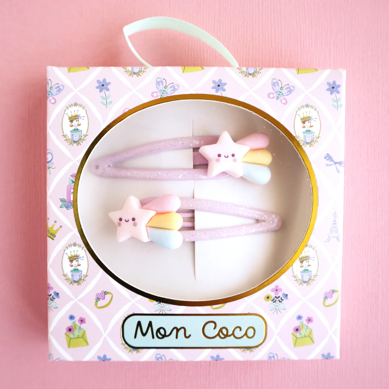 Mon Coco | Hair Clip 2pk - Rainbow Star