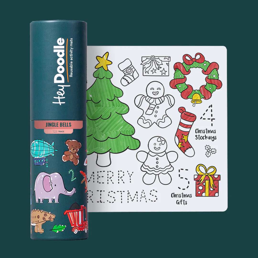Hey Doodle | Mini Colouring & Doodle Playmat - Jingle Bells