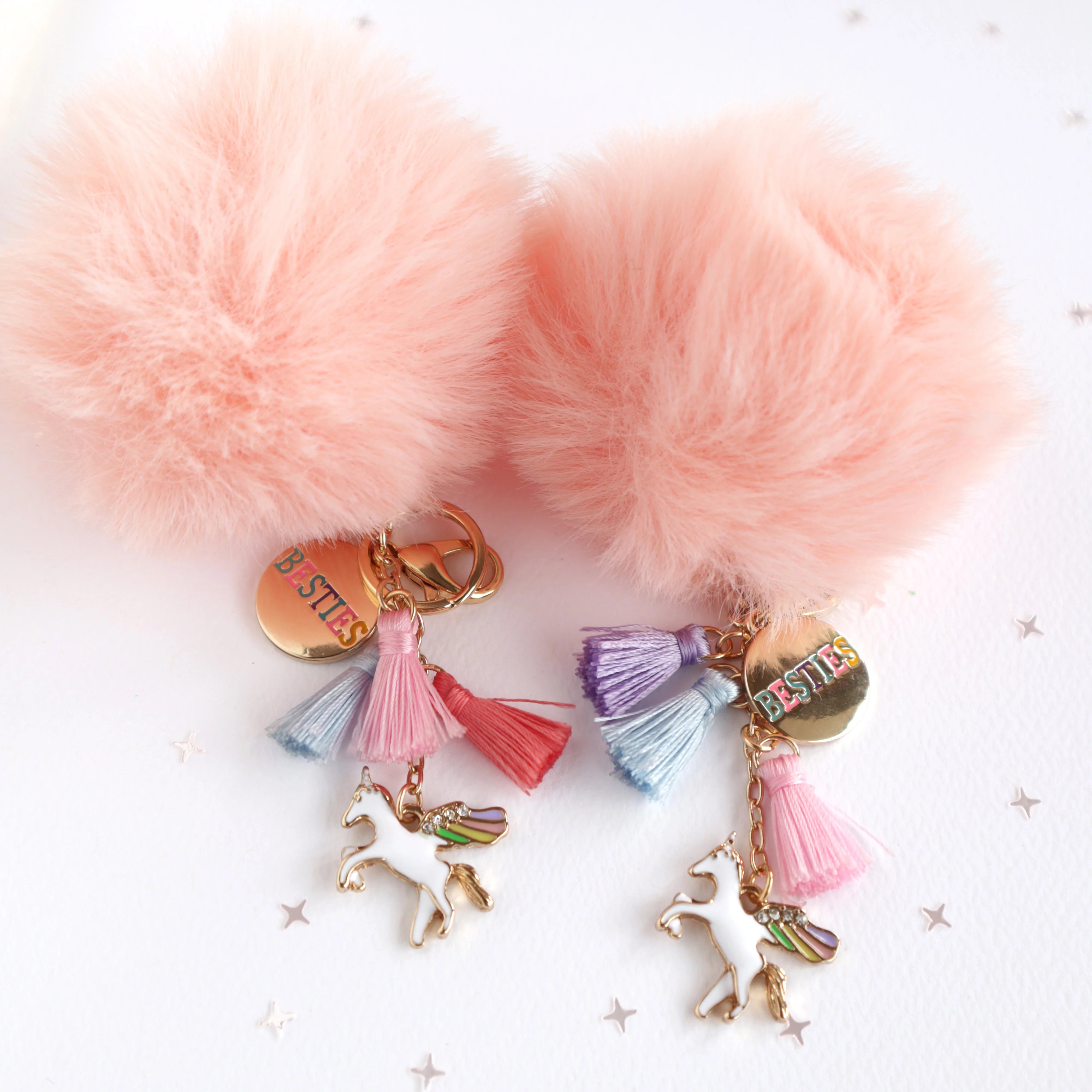 Lauren Hinkley | Pom Pom BFF Keyring Set - Celestial Unicorn