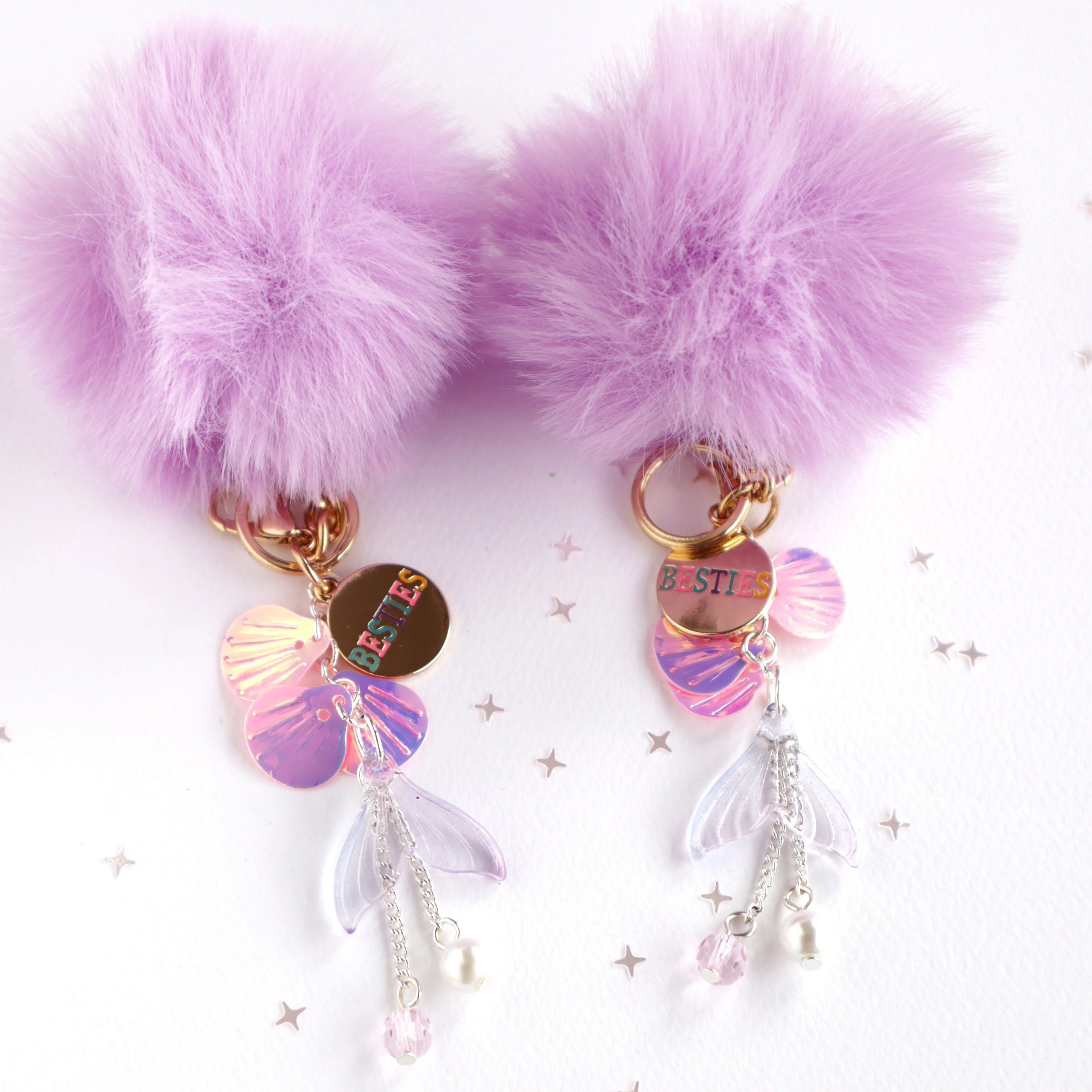 Lauren Hinkley | Pom Pom BFF Keyring Set - Ethereal Mermaid