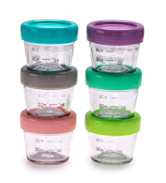 Melii | Glass Food Container 6pk - 2oz