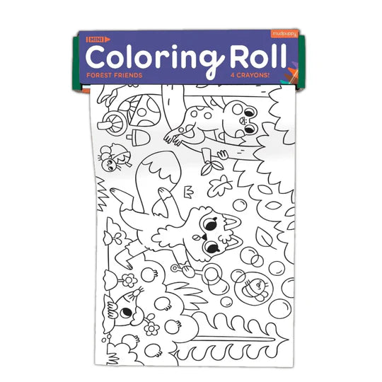 Mud Puppy | Mini Colouring Roll - Forest Friends