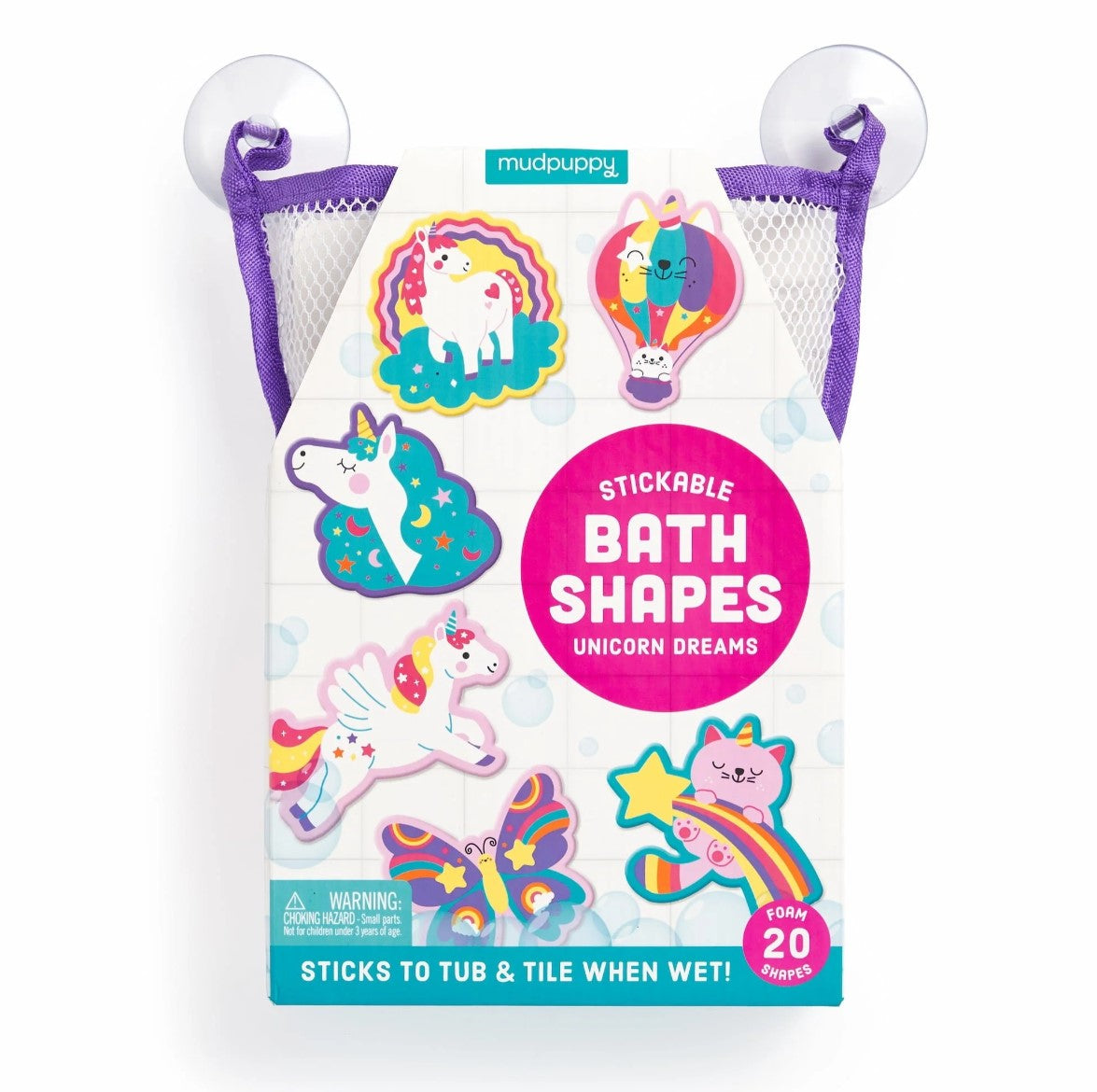 Mud Puppy | Stickable Foam Bath Shapes - Unicorn Dreams