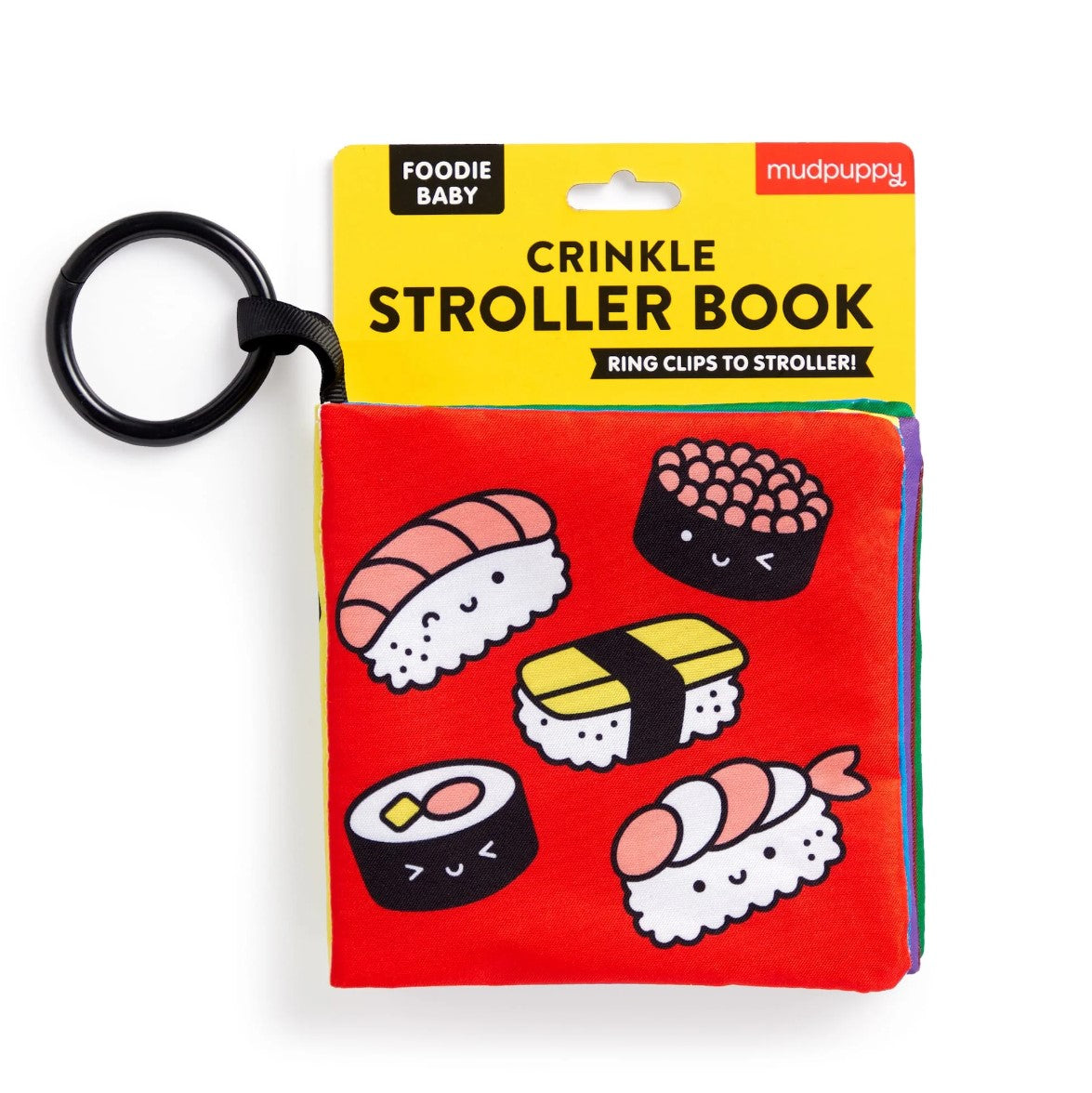 Mud Puppy | Crinkle Fabric Stroller Book - Foodie Baby