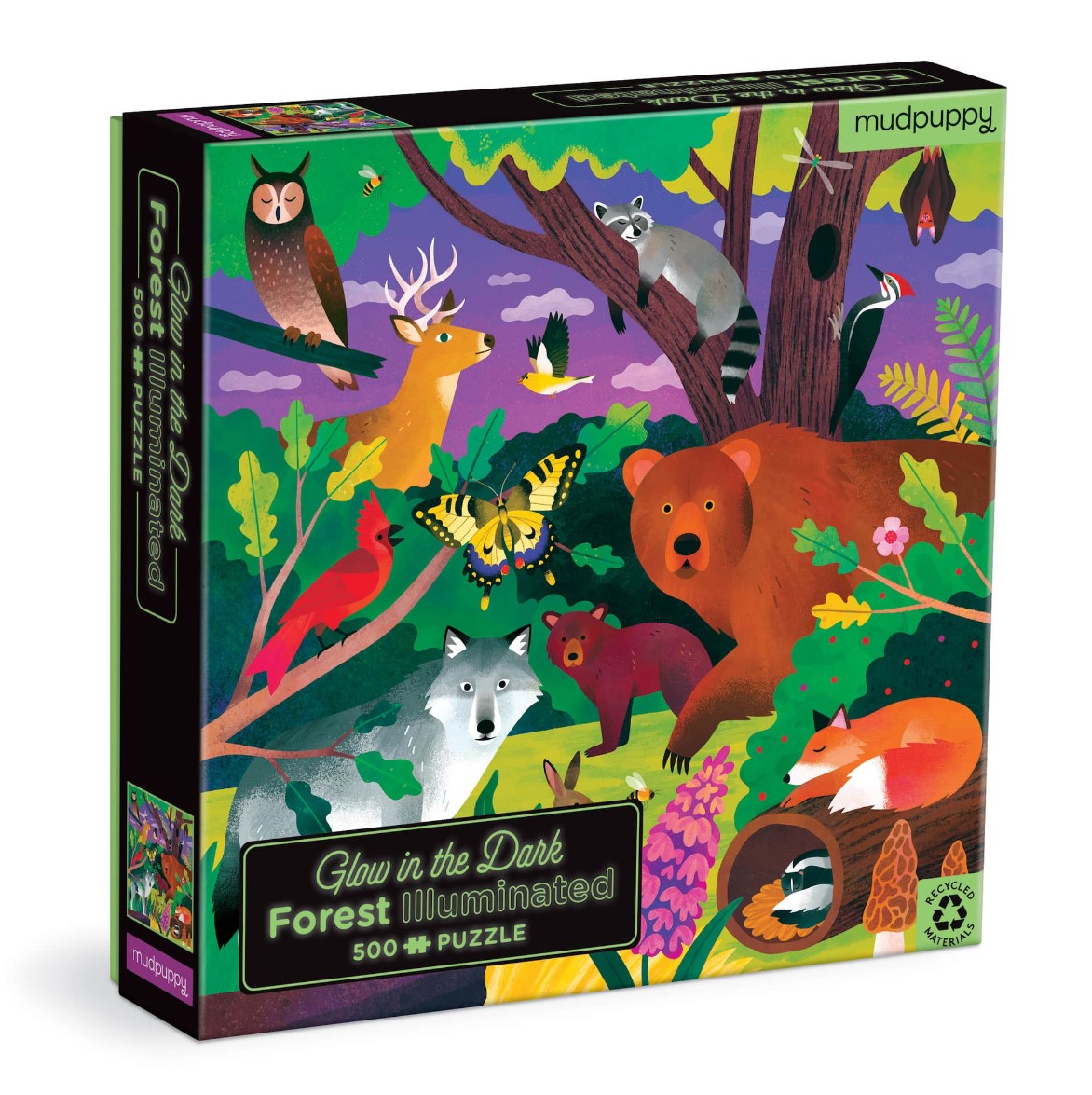 Mud Puppy | Forest Illuminated - 500pc Glow in the Dark Puzzle