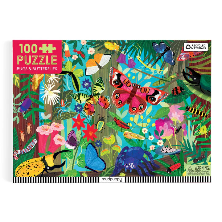 Mud Puppy | 100pc Puzzle - Bugs & Butterflies