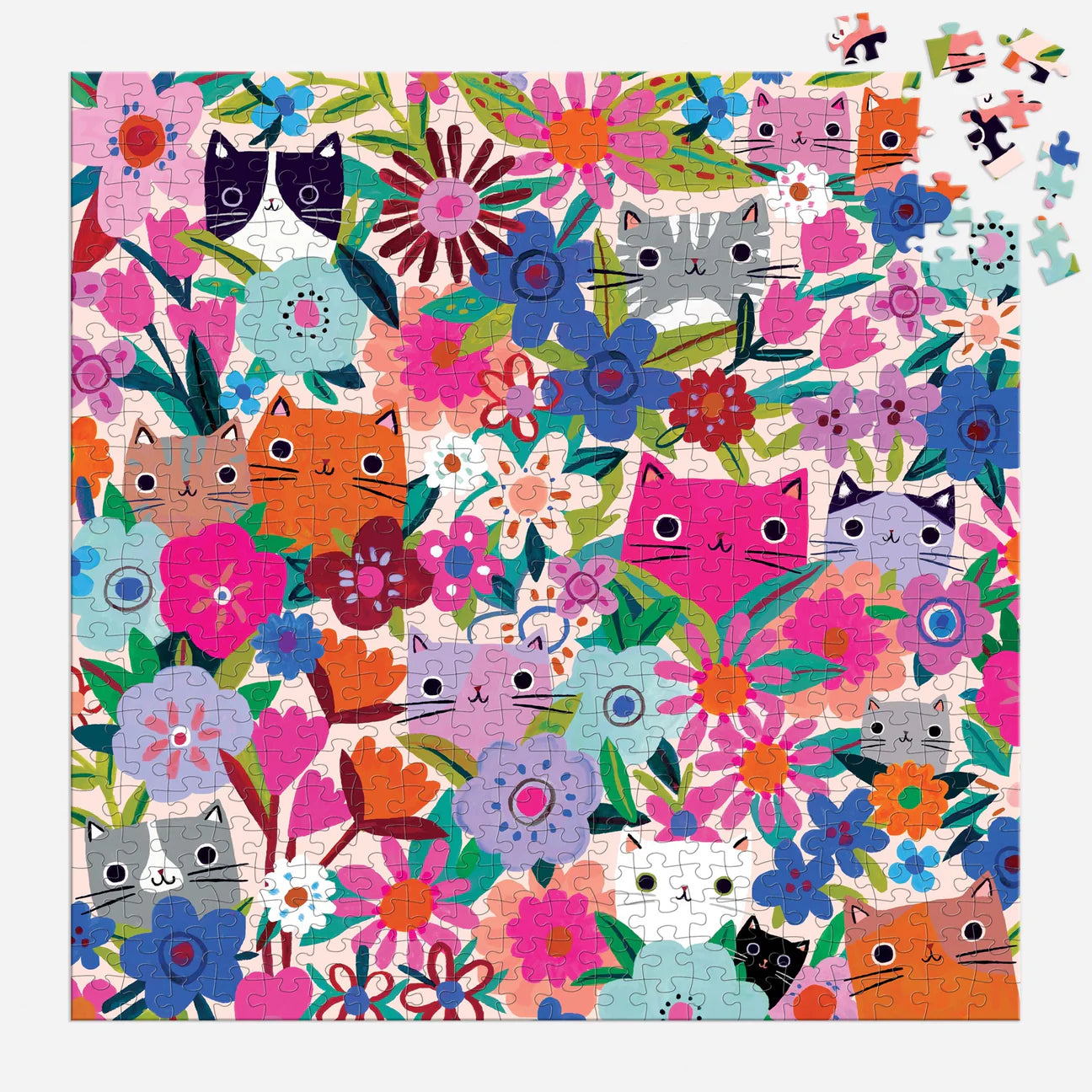 Mud Puppy | 500 Piece Family Puzzle - Blooming Cats