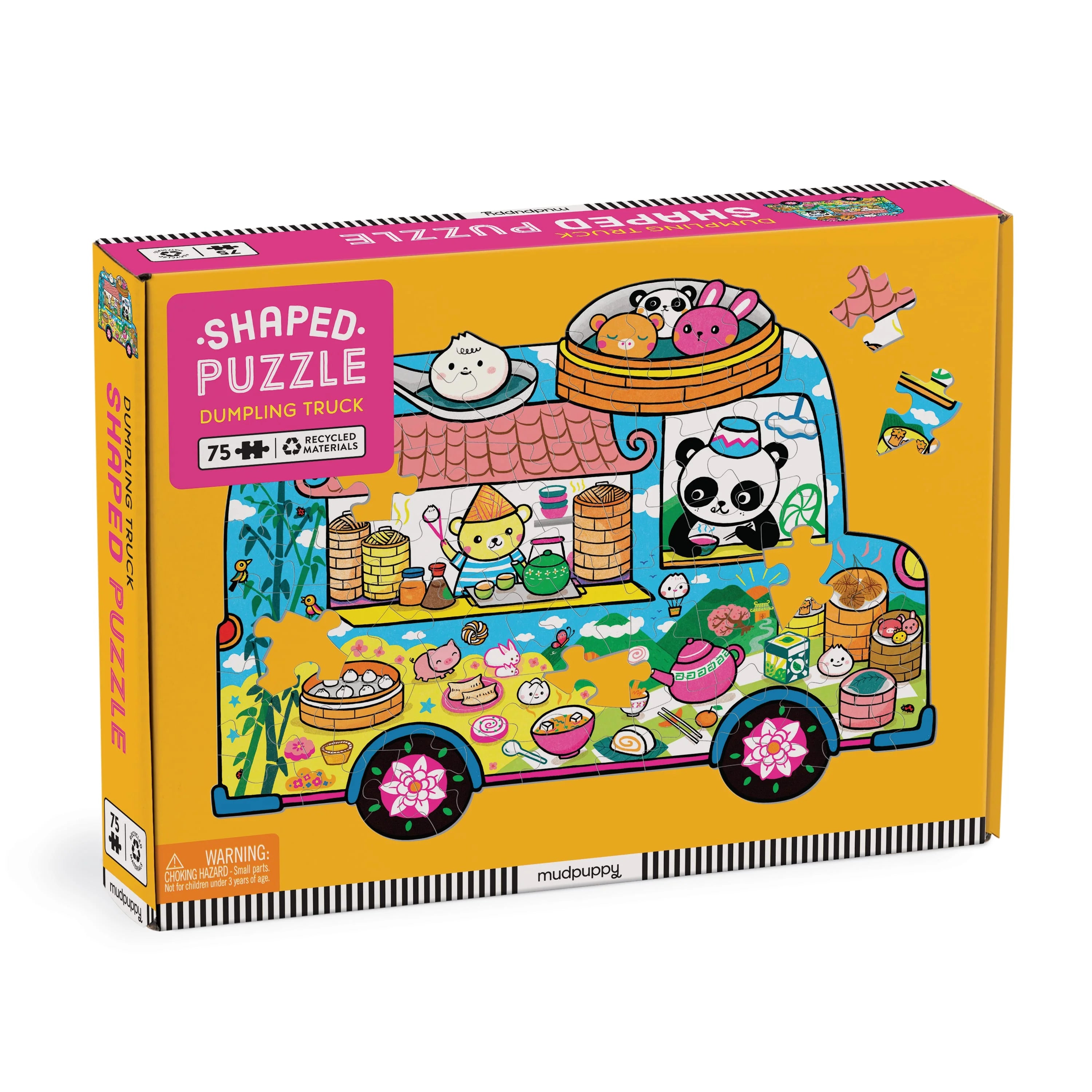 Mud Puppy | Shaped Puzzle 75pc - Dumpling Truck