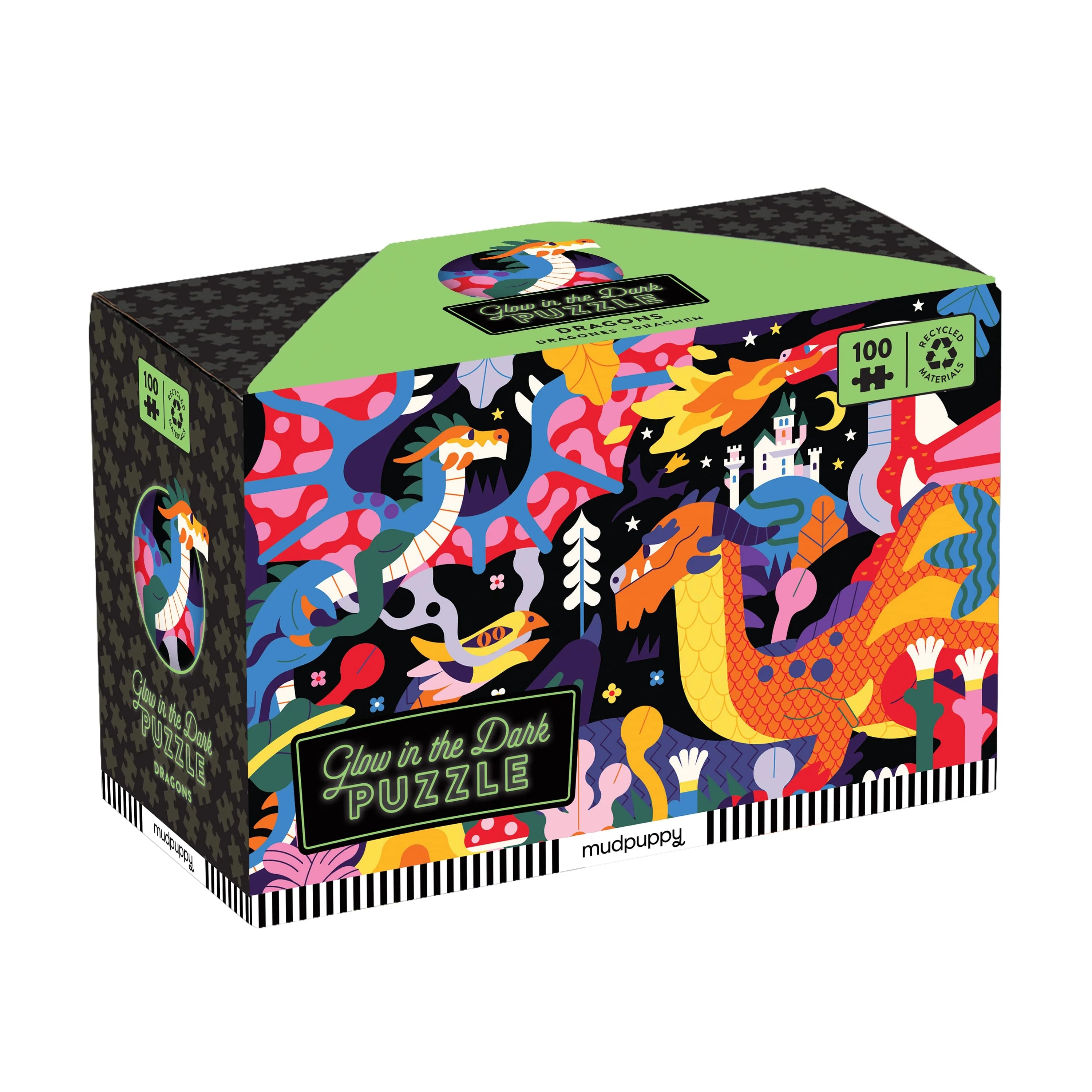 Mud Puppy | 100pc Glow in the Dark Puzzle - Dragons