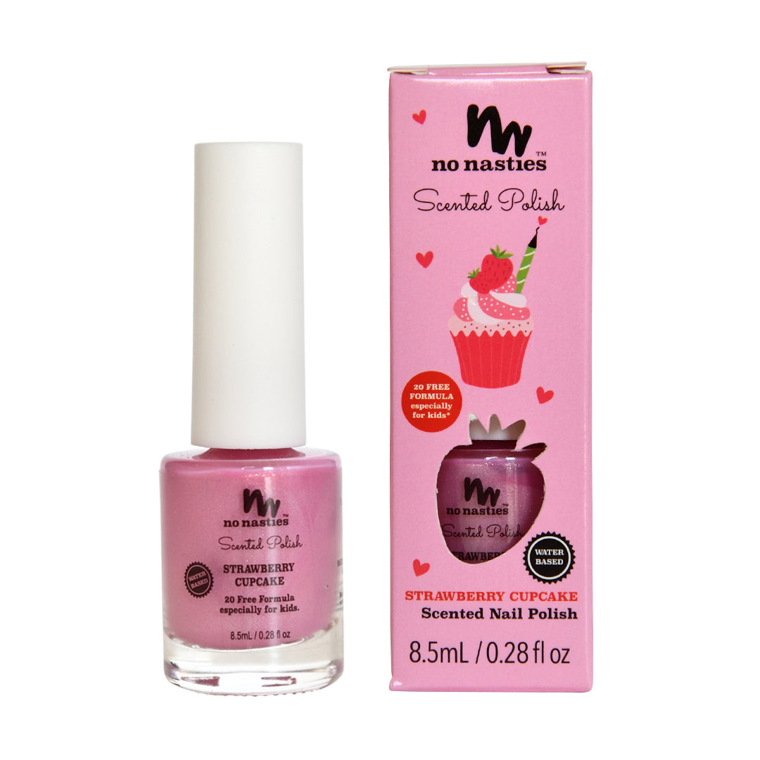 No Nasties | Scented Nail Polish - Strawberry Cupcake