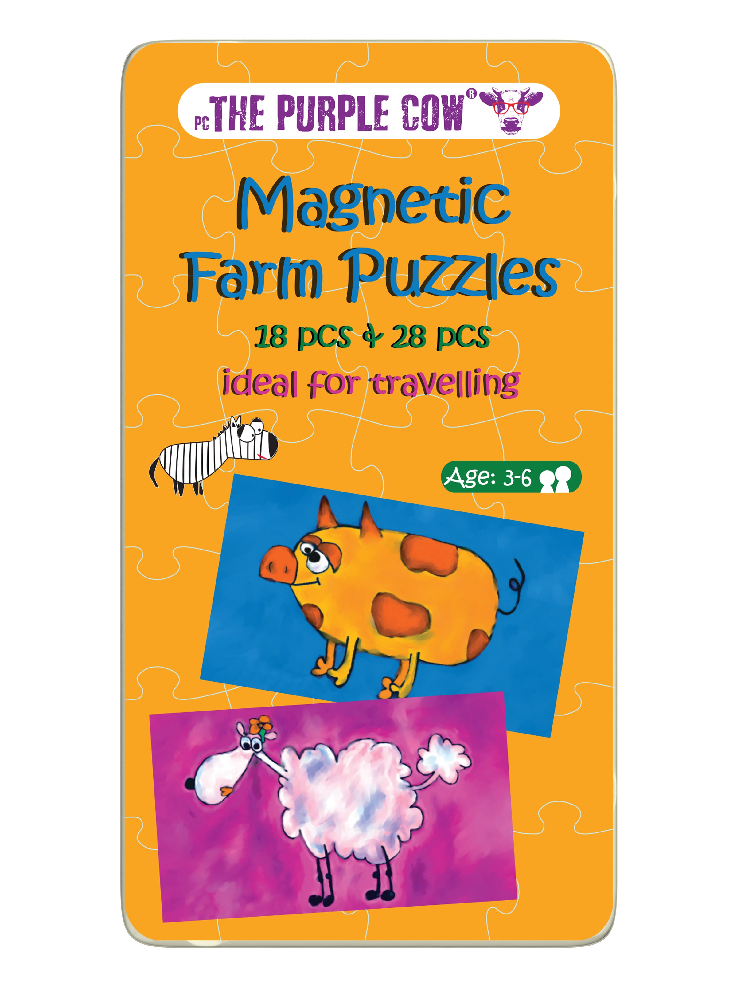Purple Cow | Magnetic Travel Game - Farm Puzzles