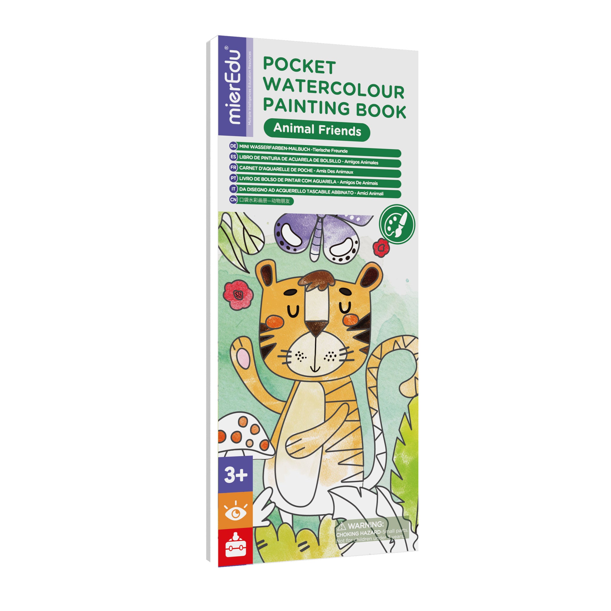 mierEdu | Pocket Water Colour Painting Book - Animal Friends