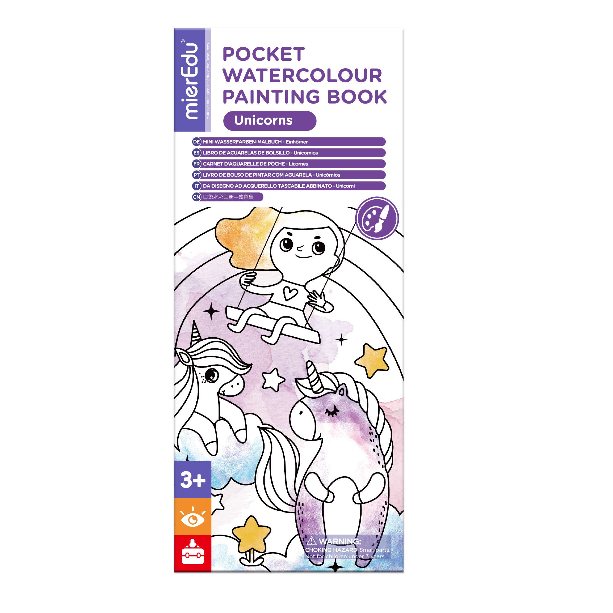 mierEdu | Pocket Water Colour Painting Book - Unicorns