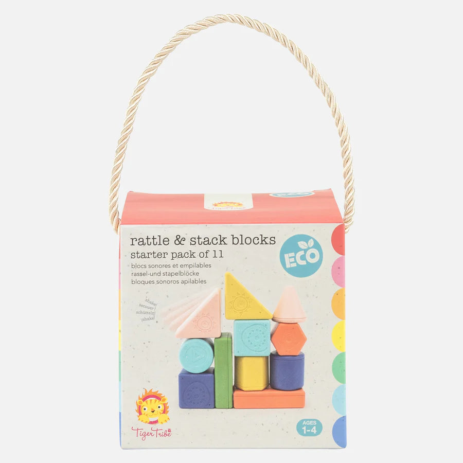 Tiger Tribe | Rattle & Stack Bio Blocks - Starter Pack 11pc