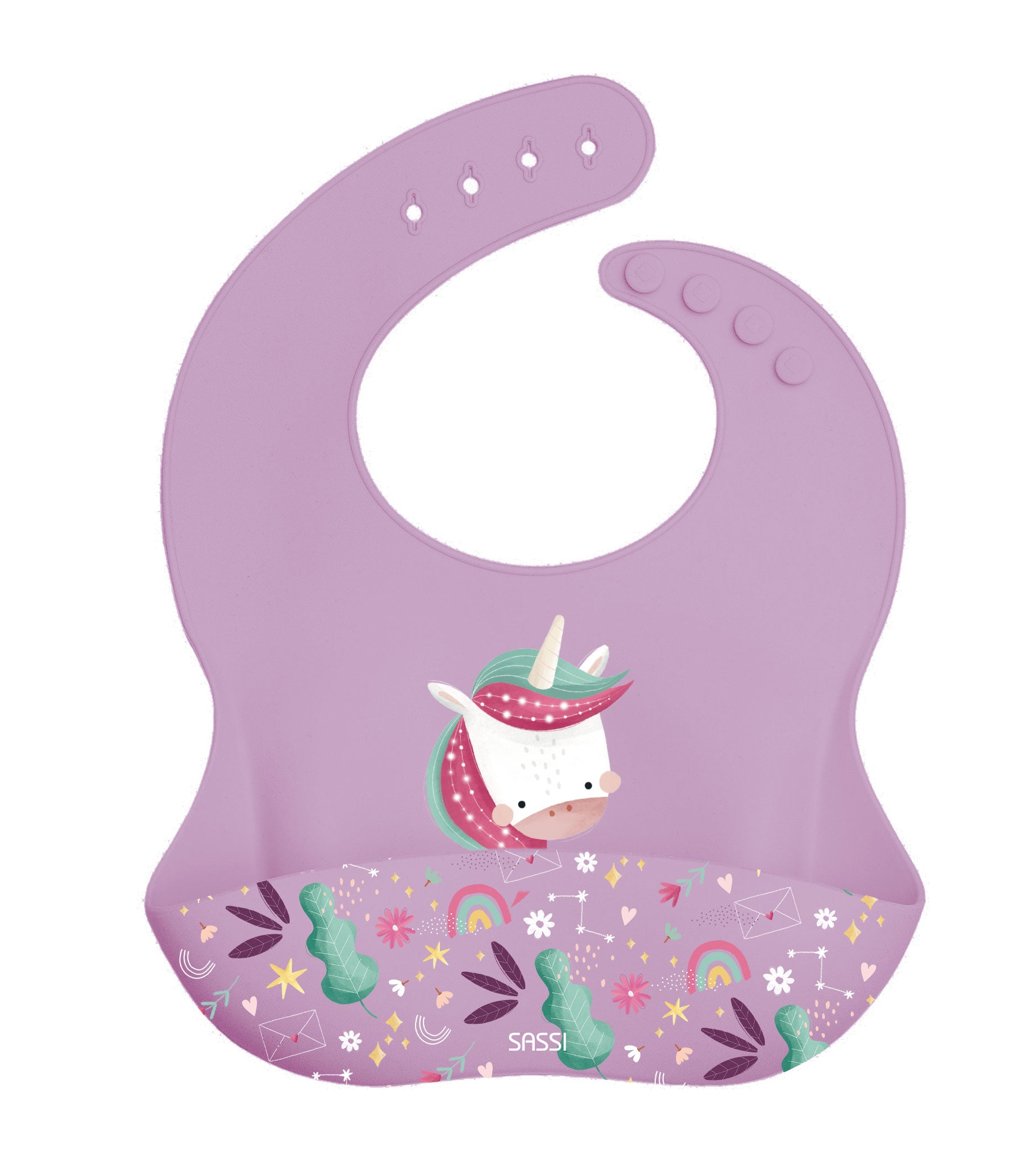 Sassi | Silicone Bib - Sparkly the Unicorn