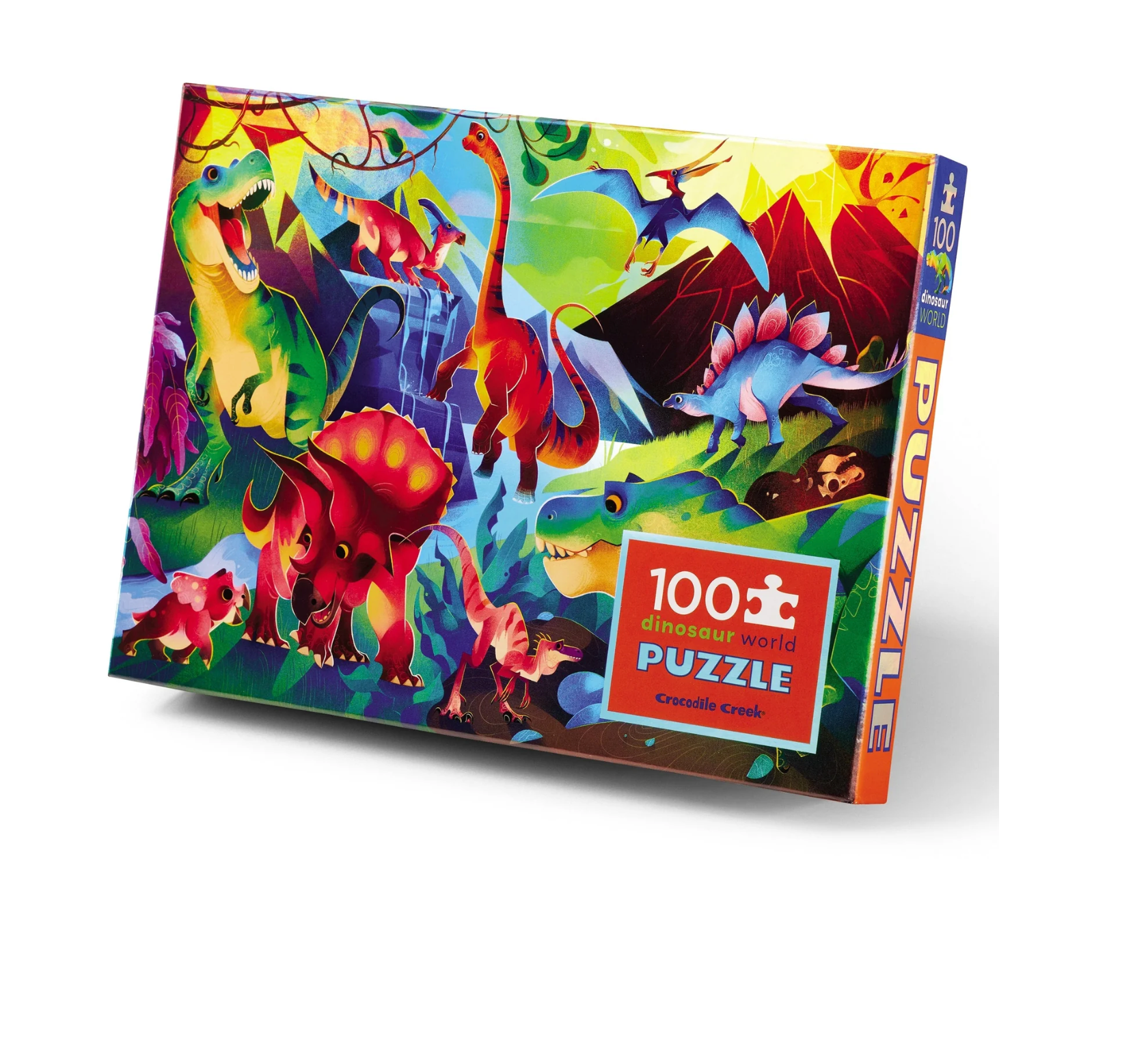 Crocodile Creek | 100pc Holographic Puzzle - Dinosaur World