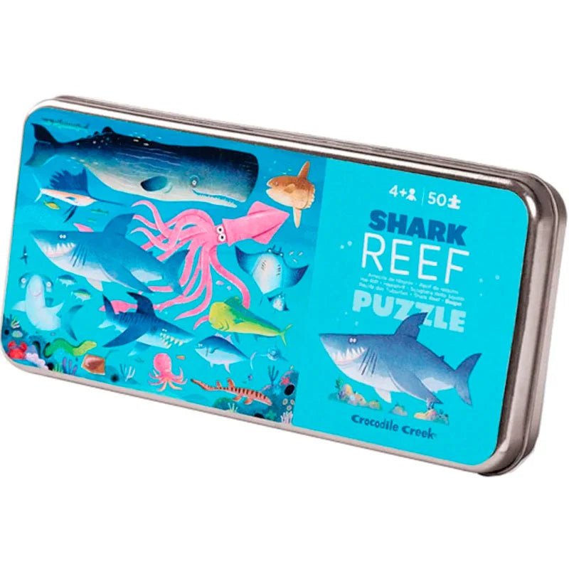 Crocodile Creek | 50pc Mini Tin Puzzle - Shark Reef