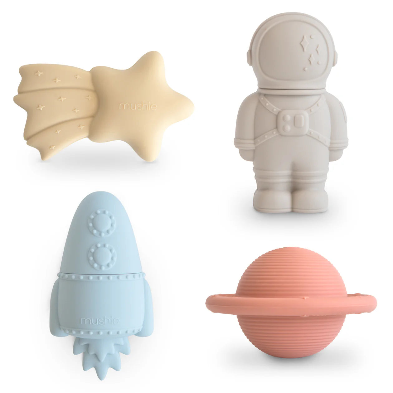 Mushie | Silicone Bath Toys - Space 4pk