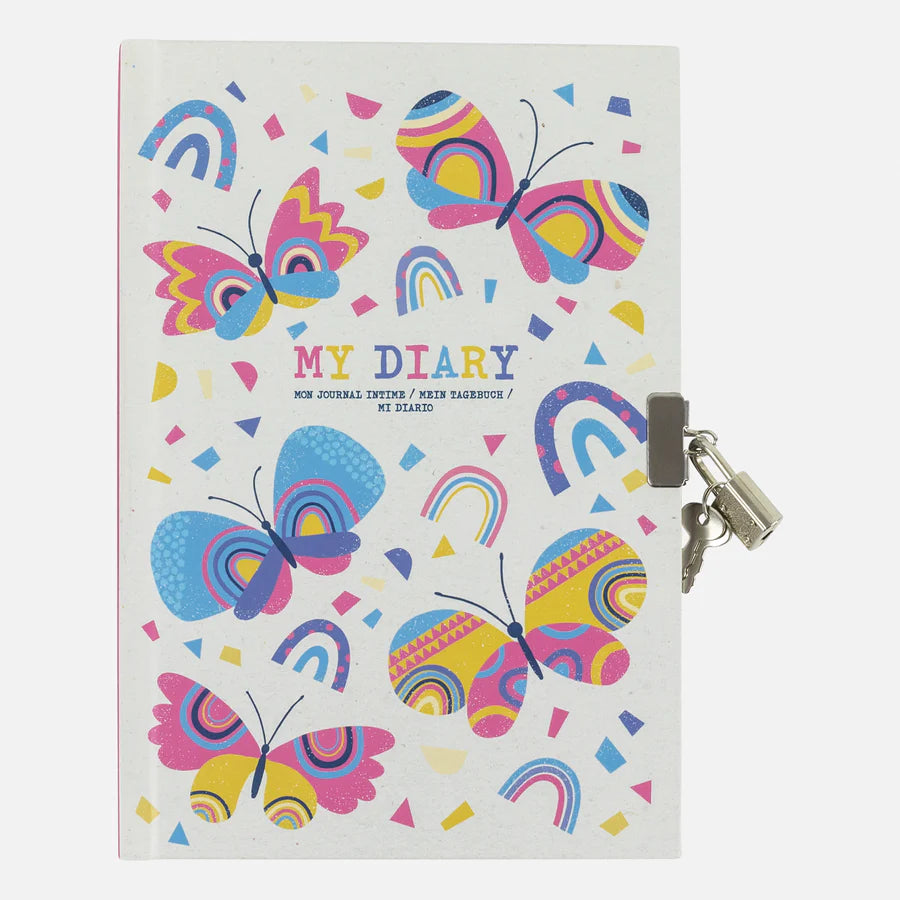 Tiger Tribe | Lockable Diary - Butterflies