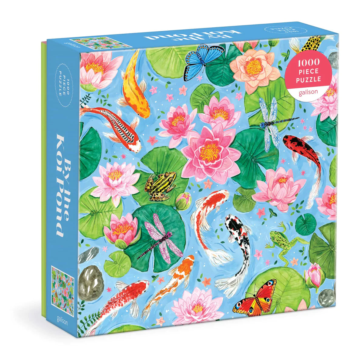 Galison | By The Koi Pond 1000pc Puzzle in Square Box
